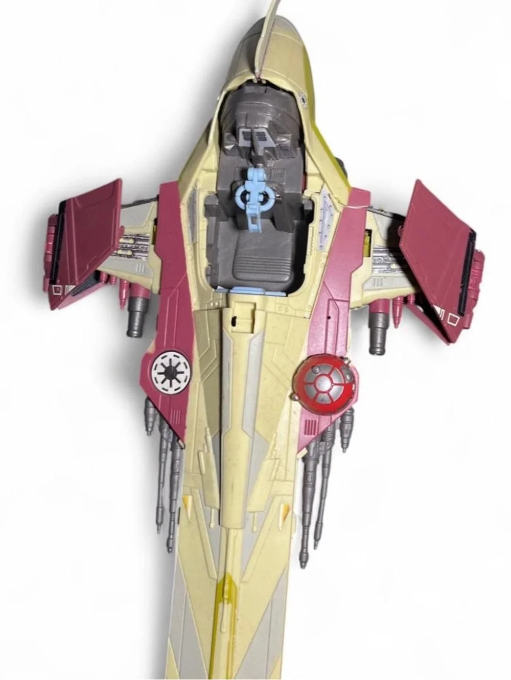 Star Wars Yellow and Burgundy Jedi Starfighter Vehicle